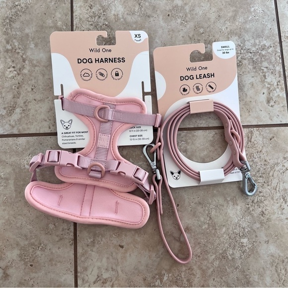 Wild One Cushioned Harness, Blush, Small | Petco NEW Wild One pink harness and leash set size XS